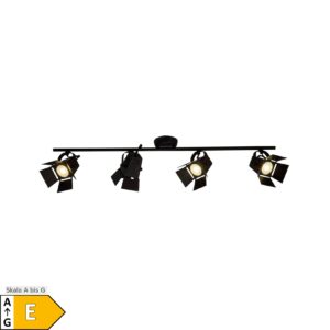 BRILLIANT Lampe Movie LED Spotrohr 4flg schwarz matt   4x LED-PAR51