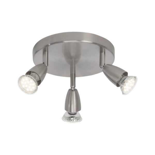 BRILLIANT Lampe Amalfi LED Spotrondell 3flg eisen   3x LED-PAR51