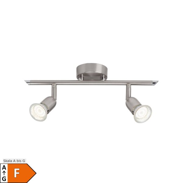 BRILLIANT Lampe Loona LED Spotrohr 2flg eisen   2x LED-PAR51