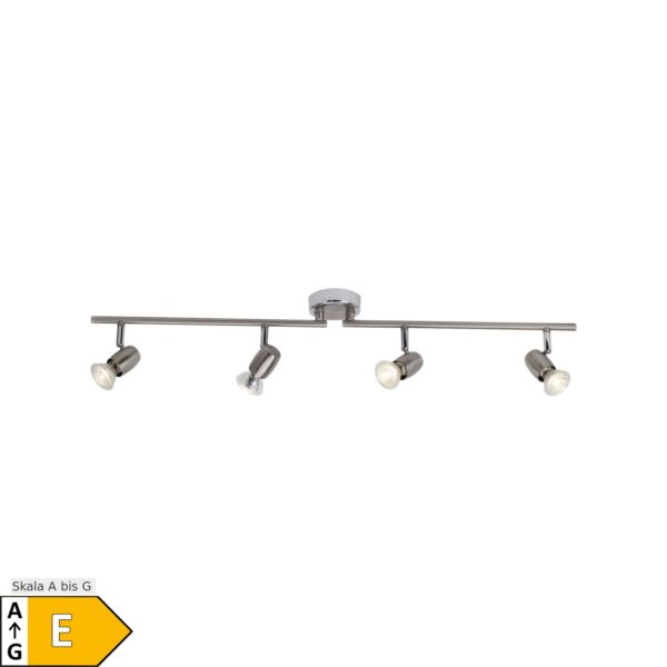 BRILLIANT Lampe Wesley LED Spotrohr 4flg eisen/chrom   4x LED-PAR51