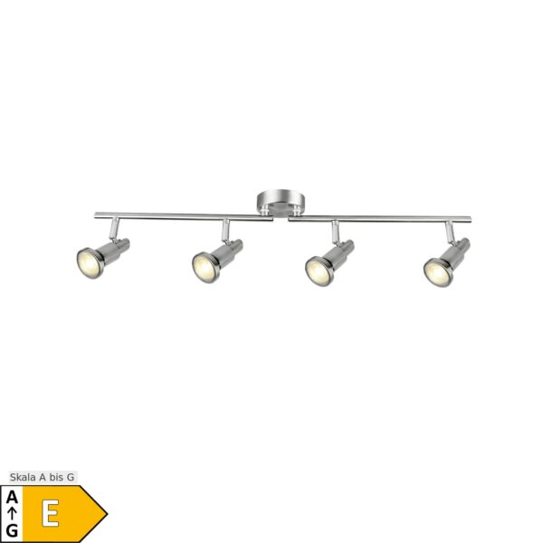 BRILLIANT Lampe Ryan LED Spotrohr 4flg eisen/chrom   4x LED-PAR51