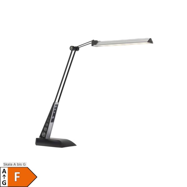 BRILLIANT Lampe Jaap LED Schreibtischleuchte schwarz/chrom   1x 6W LED integriert