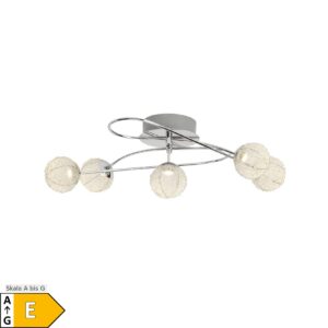 BRILLIANT Lampe Dajana LED Deckenleuchte 5flg chrom/alu   5x 5W LED integriert