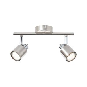 BRILLIANT Lampe Andres Spotrohr 2flg nickel/chrom   2x PAR51