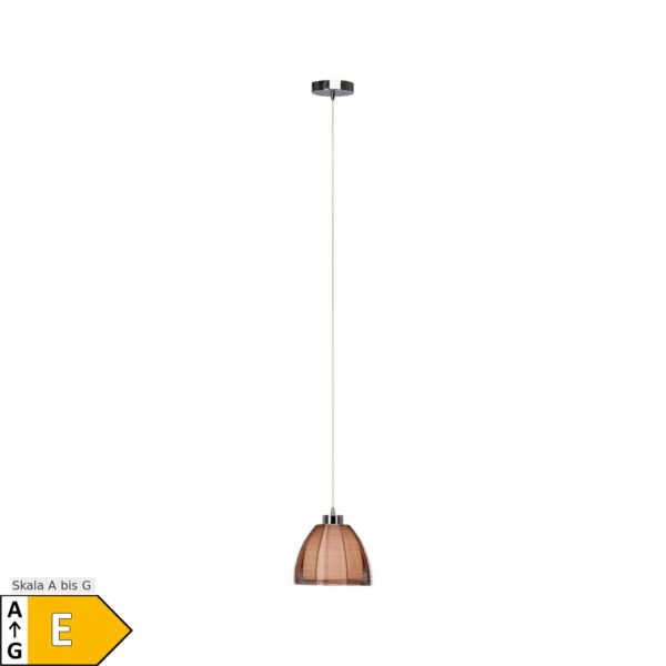 BRILLIANT Lampe Relax Pendelleuchte 20cm bronze/chrom   1x A60