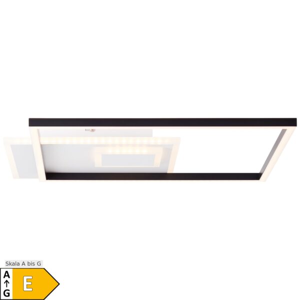 Brilliant Iorgo LED Deckenaufbau-Paneel 44x44cm schwarz/weiß