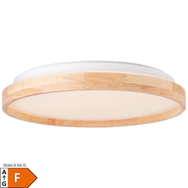 Brilliant Alson LED Deckenleuchte 39cm holz hell/weiß