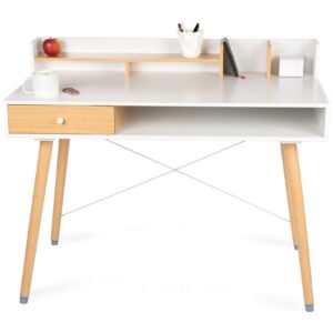 WONDERMAKE® Design Schreibtisch aus Holz mit Schublade