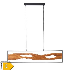 Brilliant LED Pendelleuchte 100cm Schwarz/Holz