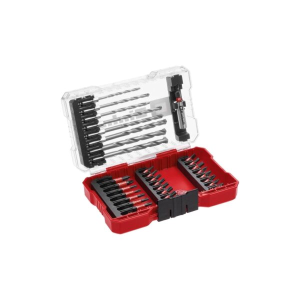 Original Einhell M-CASE 33-tlg. schlagfestes Bit- und Steinbohrer-Set (25-mm-Bits