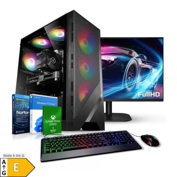 PC Set Gaming mit 23.8 Zoll TFT Twister AMD Ryzen 5 5500