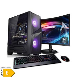 PC Set Gaming mit 24 Zoll TFT Raptor V AMD Ryzen 7 5700X