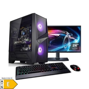 PC Set Gaming mit 23.8 Zoll TFT Raptor V AMD Ryzen 5 5600X