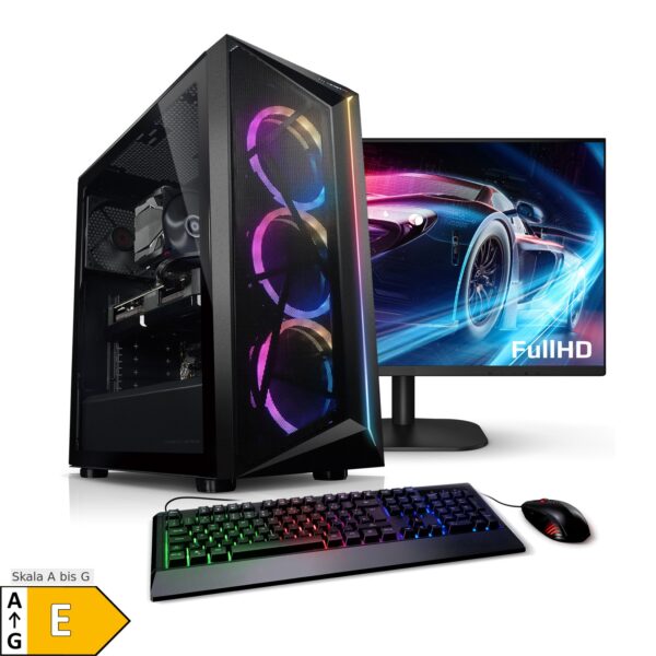 PC Set Gaming mit 27 Zoll TFT Raptor V AMD Ryzen 7 5700X