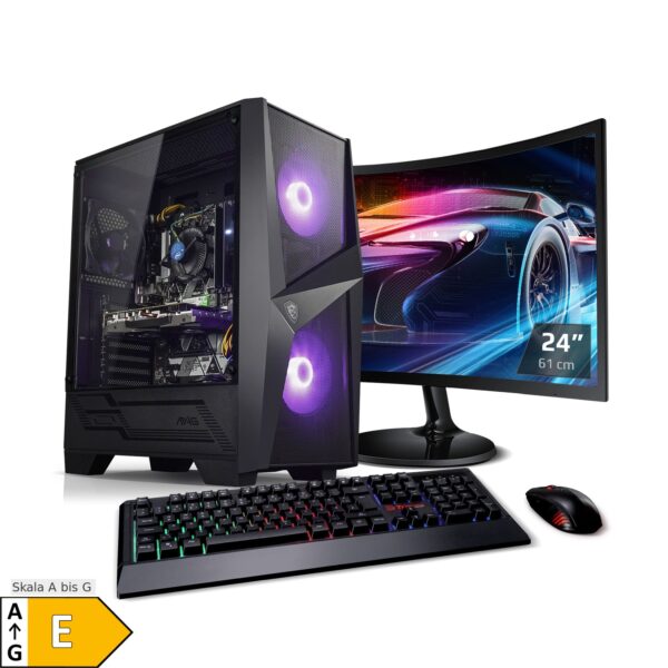 PC Set Gaming mit 24 Zoll TFT Earthquake V AMD Ryzen 7 5800X