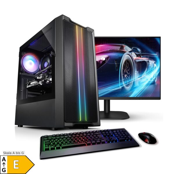 PC Set Gaming mit 23.8 Zoll TFT Viper V AMD Ryzen 5 5600G