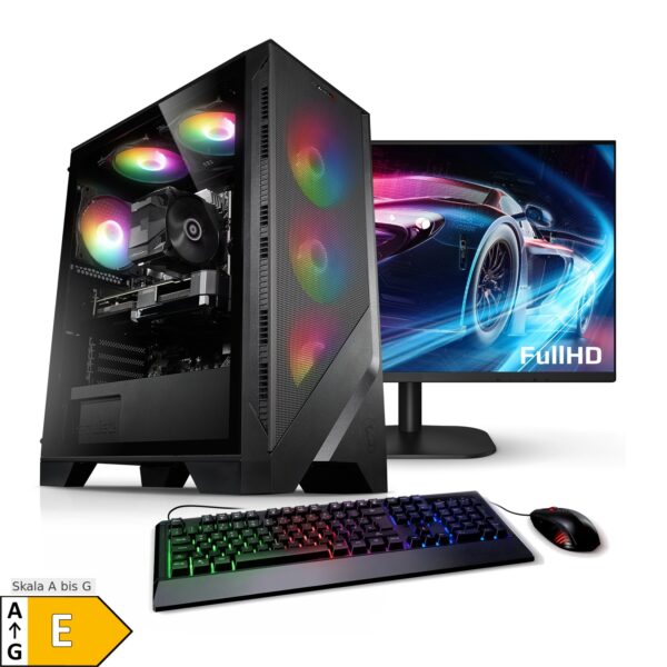 PC Set Gaming mit 23.8 Zoll TFT Viper V AMD Ryzen 5 5600G