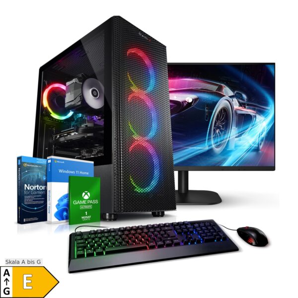 PC Set Gaming mit 27 Zoll TFT Speed V AMD Ryzen 5 5500