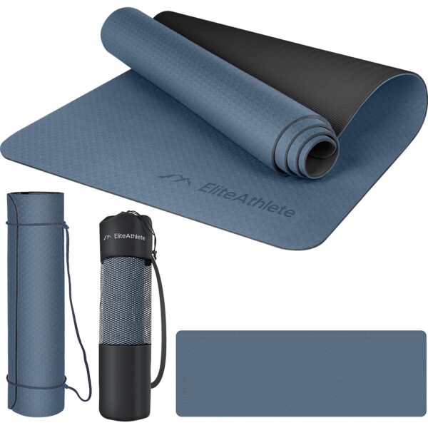 EliteAthlete® Yogamatte - Sportmatte - Fitnessmatte - Gymnastikmatte gepolstert & rutschfest für Fitness