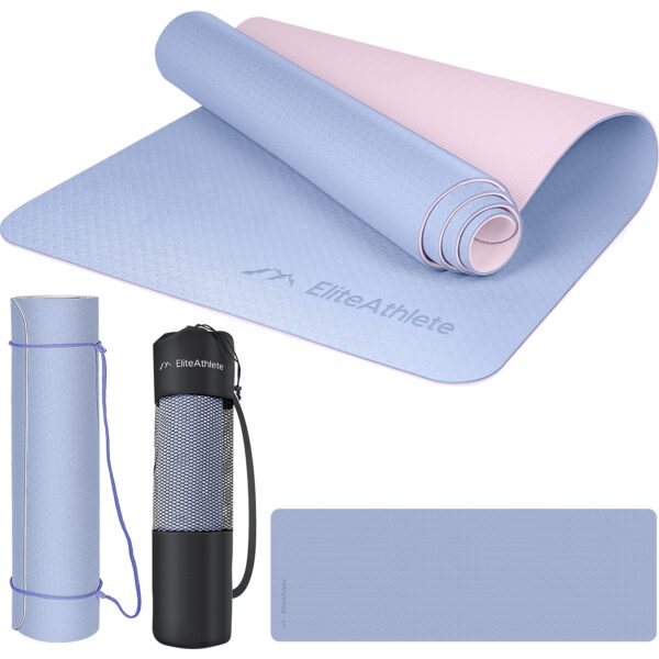 EliteAthlete® Yogamatte - Sportmatte - Fitnessmatte - Gymnastikmatte gepolstert & rutschfest für Fitness