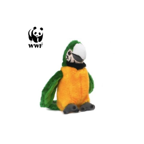 WWF - Plüschtier - Grüngelber Ara Papagei (mit Sound