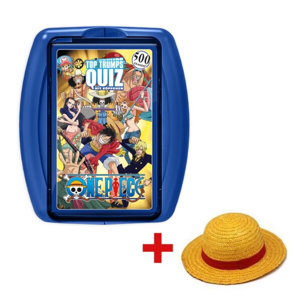 Top Trumps Quiz - One Piece + Stohhut Ruffy Quizspiel Wissensspiel