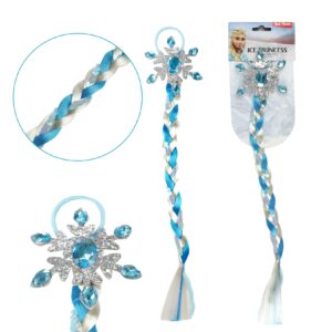 Toi-Toys - ICE PRINCESS Haarzopf Eisprinzessin Haargummi Haare Kostüm Karneval