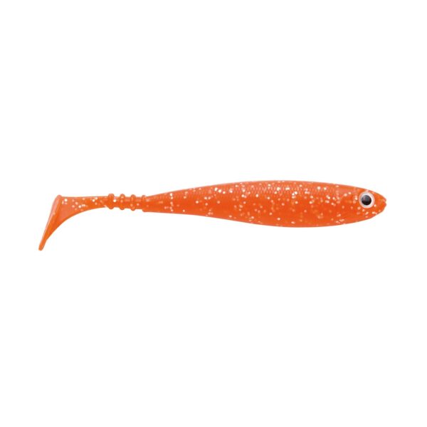 Jackson Zanderbait 10cm Orange Glitter Zanderangeln Gummifisch