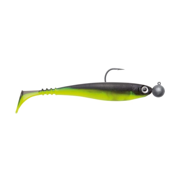 Jackson Zanderbait 14cm Rigged Lime Black Back Zanderangeln Gummifisch montiert