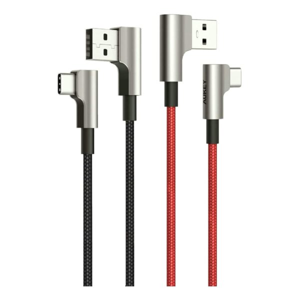 AUKEY CB-CMD32 2 Stück Ladekabel Rechtwinkliges USB-C Kabel