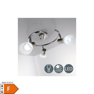 LED Deckenlampe schwenkbar E14 Glas 3-flammig