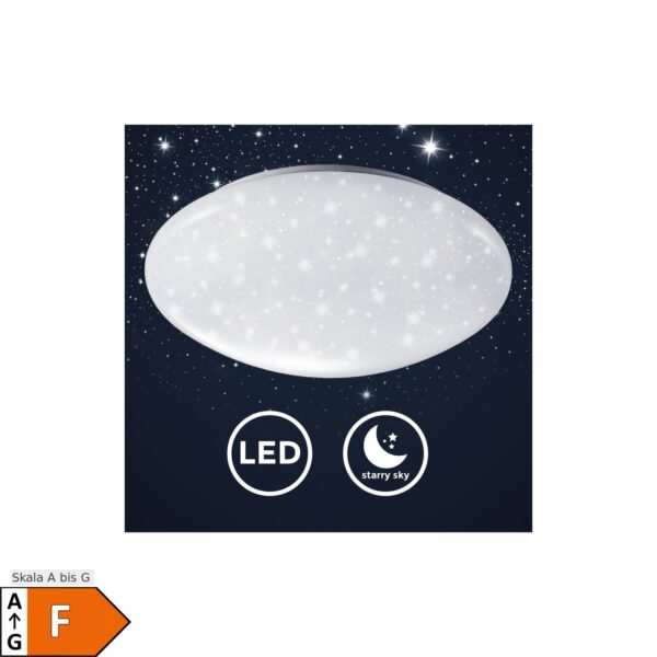 LED Deckenleuchte 28cm Sternenlicht Glitzereffekt 12W neutralweiß