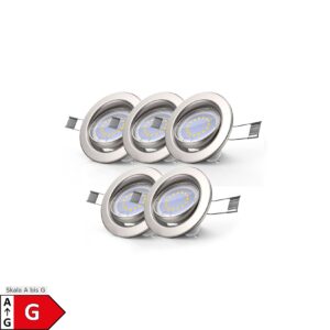 5x LED Einbaustrahler dimmbar ohne Dimmer GU10