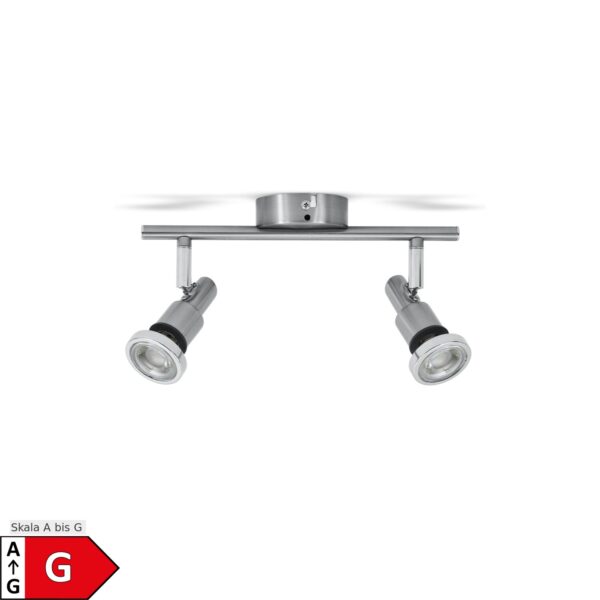 LED Badlampe IP44 Deckenstrahler GU10 2er Spot 5W