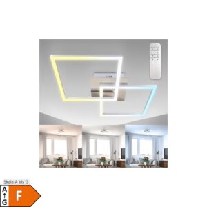 LED Deckenlampe dimmbar CCT chrom-alu 20W Timer