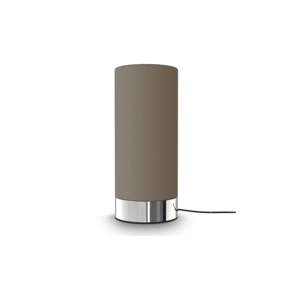 Tischleuchte Stoff Touchlampe dimmbar taupe