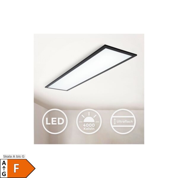 LED Panel Deckenleuchte 1m ultraflach schwarz 22W