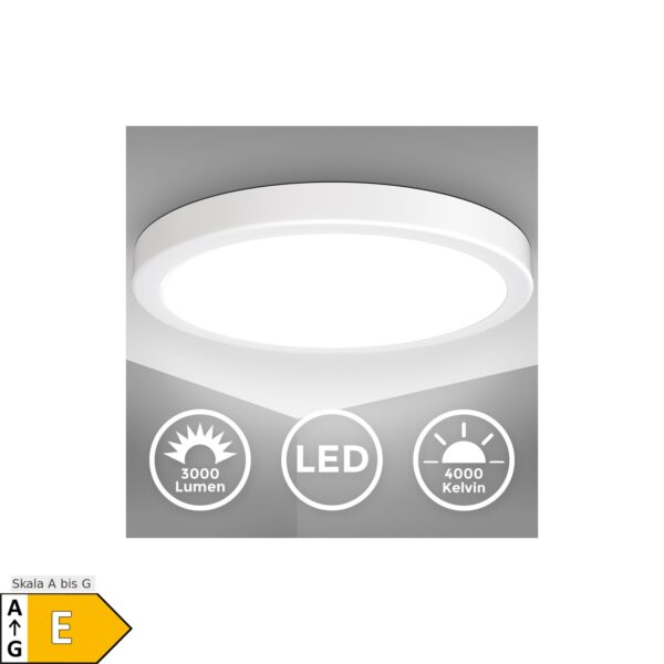 LED Deckenlampe weiß 24W Warmweiß IP20