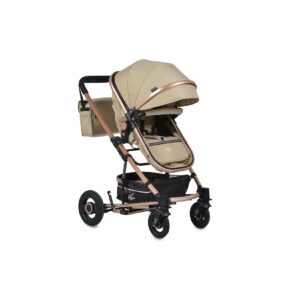 Moni Kinderwagen Gigi Babywanne umbaubar Sportsitz Wickeltasche Getränkehalter beige