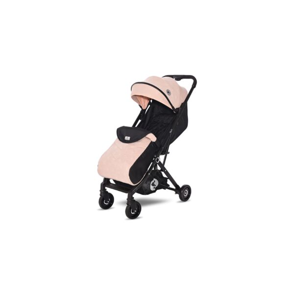 Lorelli Kinderwagen Myla Aluminiumrahmen Korb Fußsack klappbar mit Zusatzgriff rosa