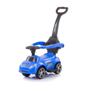 Chipolino Kinder Rutschauto 2 in 1 Turbo Schubstange Musikfunktion Rückenlehne blau