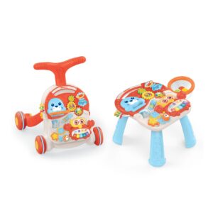 Kikkaboo Laufwagen 2 in 1 Wobble Fun Spieltisch Motorikspielcenter verstellbar orange