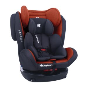 Kikkaboo Kindersitz 4 Fix Double Isofix SPS Gruppe 0+/1/2/3 (0-36kg) verstellbar orange