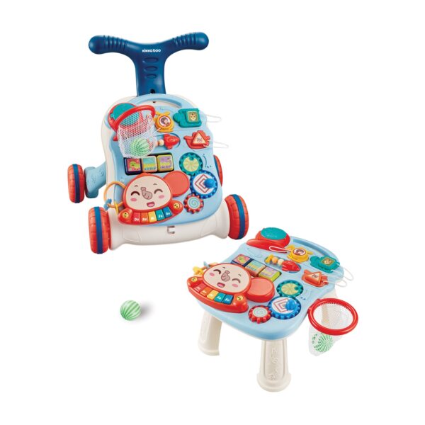 Kikkaboo Laufwagen 2 in 1 Grow Spieltisch Motorikspielcenter Musik Lichtfunktion blau