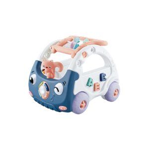 Kikkaboo Lauflernwagen 2 in 1 Auto Lauflernhilfe Spielcenter verstellbarer Griff blau