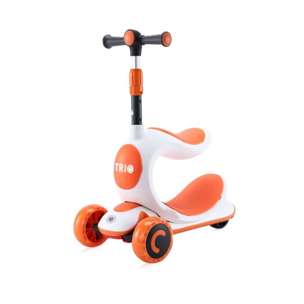 Lorelli Kinderroller Trio 2 in 1 Laufrad leuchtende Räder verstellbar klappbar orange