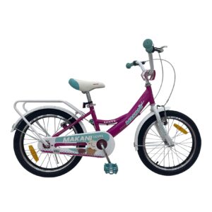 Makani Kinderfahrrad Leste 18 Zoll verstellbar Reflektoren Gepäckträger Klingel pink