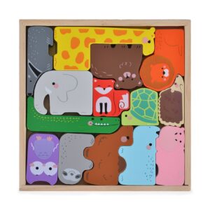 Moni Kinder Puzzle Tiere 3002 Holz