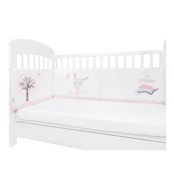 Kikkaboo Nestchen my Home Babybett 140 x 70 cm Bettumrandung 210 cm Baumwolle pink