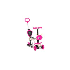 Lorelli Scooter Smart Plus 5 in 1 verstellbar PU Räder leuchten ABEC-7 Lager rosa Schmetterlinge